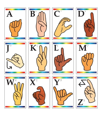 Sign Language Learning Cards with Braille by Instructional Fair