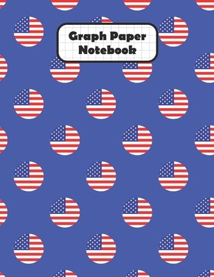 Graph Paper Notebook: Red White And Blue Flag Circles Grid Paper Quad Ruled 4 Squares Per Inch Large Graphing Paper 8.5 By 11 by Creations, Pastel Clouds