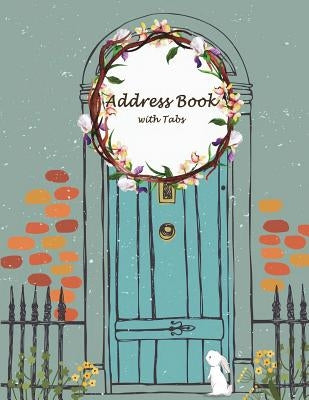 Address Book with Tabs: Blue house, Email Address Book And Contact Book, with A-Z Tabs Address, Phone, Email, Emergency Contact, Birthday 120 by Planners, Windblown