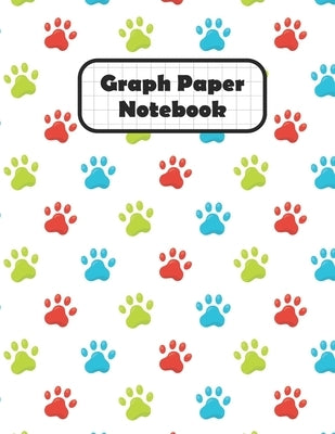 Graph Paper Notebook: Paw Print Grid Paper Quad Ruled 4 Squares Per Inch Large Graphing Paper 8.5" By 11" by Creations, Pastel Clouds