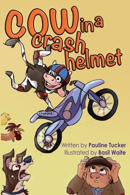 Cow in a Crash Helmet by Tucker, Pauline