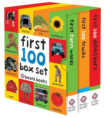 First 100 Box Set: Farm, Dino, Trucks by Priddy, Roger