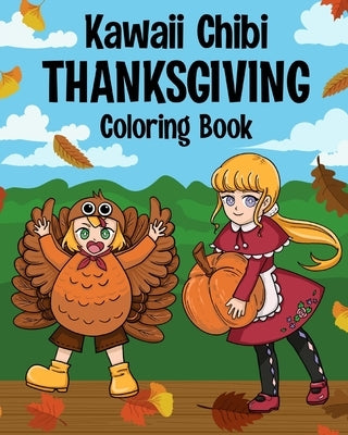 Kawaii Chibi Thanksgiving Coloring Book for Kids and Adults by Paperland