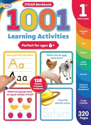 Active Minds 1001 First Grade Steam Workbook by Sequoia Children's Publishing